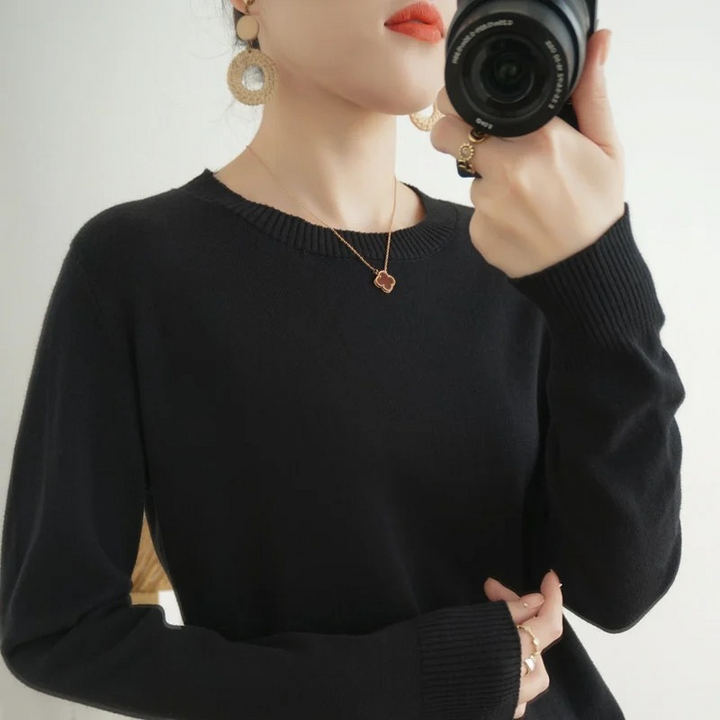 Drune | Cashmere Pullover Damen Klassischer Rundhals, Weich & Atmungsaktiv
