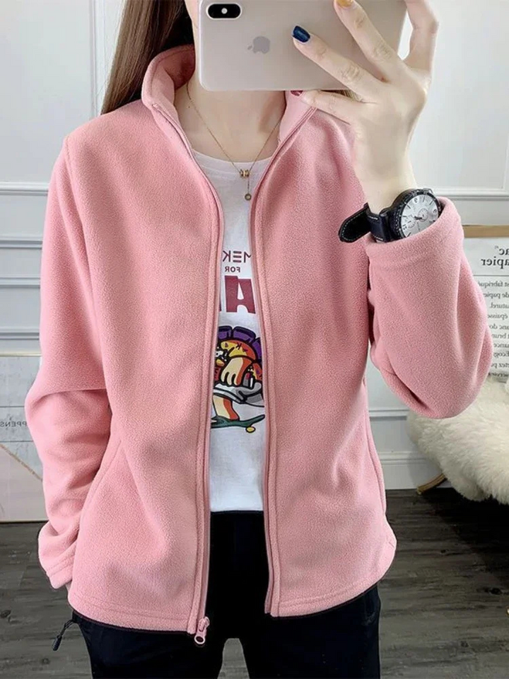 Damen Fleece Weste mit Reißverschluss Warm und Weich