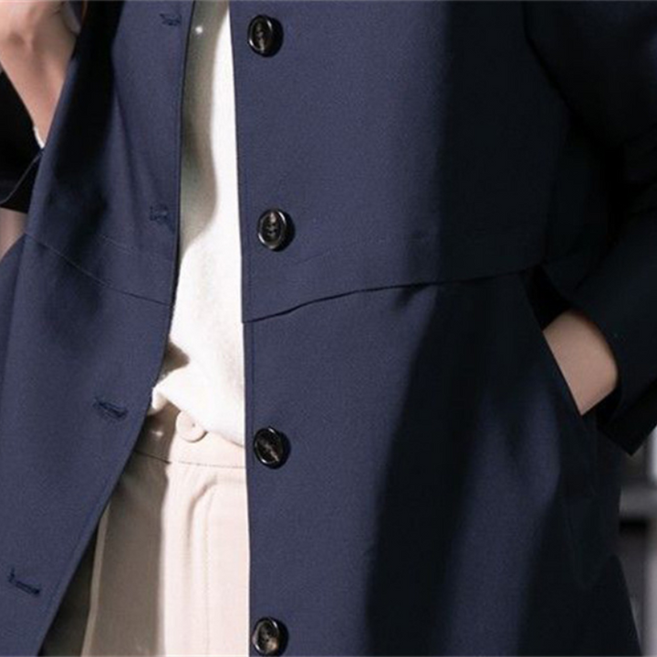 Drune | Stylischer Einreihiger Kurzer Trenchcoat für Damen