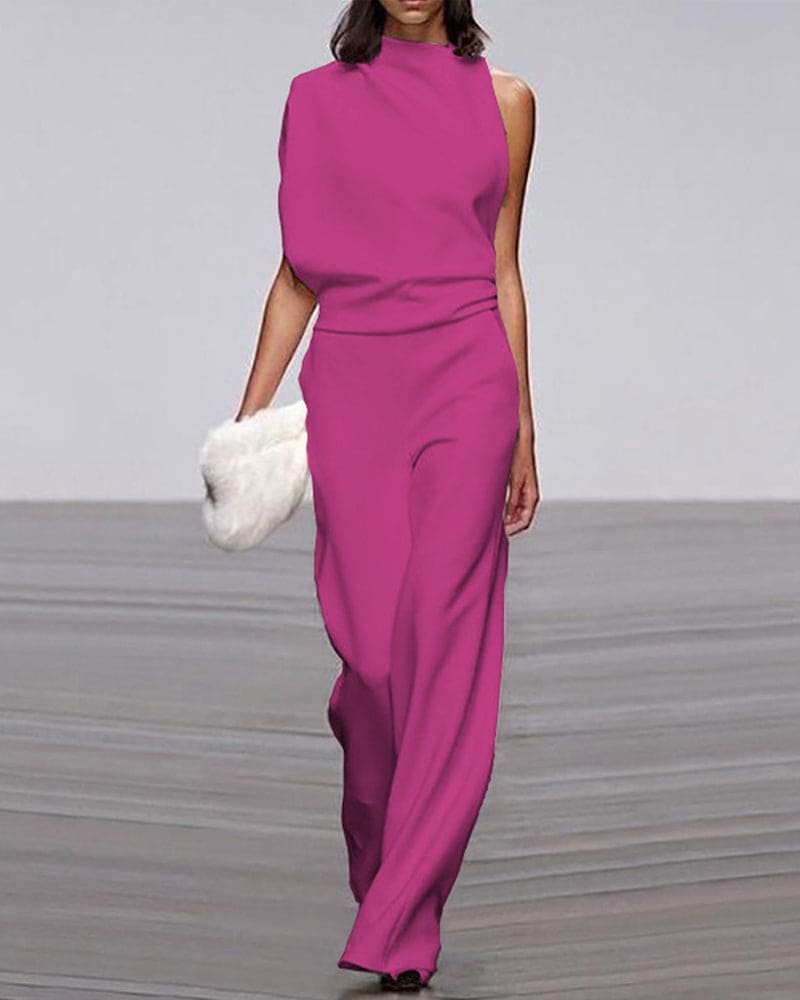 Drune | Premium Ein Schulter Jumpsuit