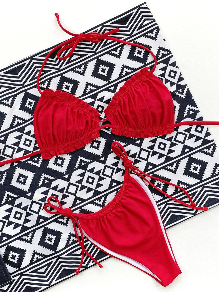 Drune | Rüschentrill Halterneck Bikini Set