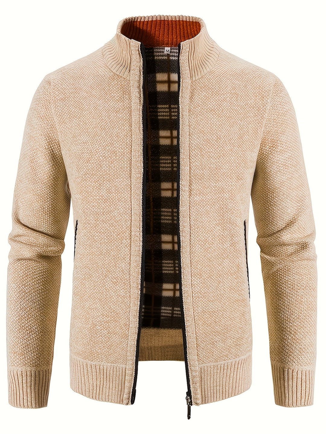 Drune | Zip Up Stehkragen Strickjacke