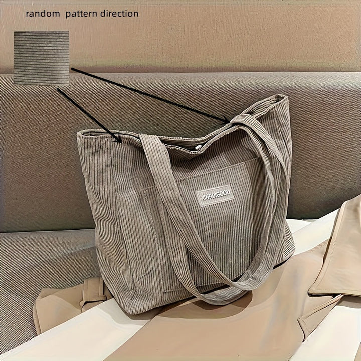 Drune | Elegante Damen-Tasche Aus Hochwertigem Cordstoff Vegan Leather