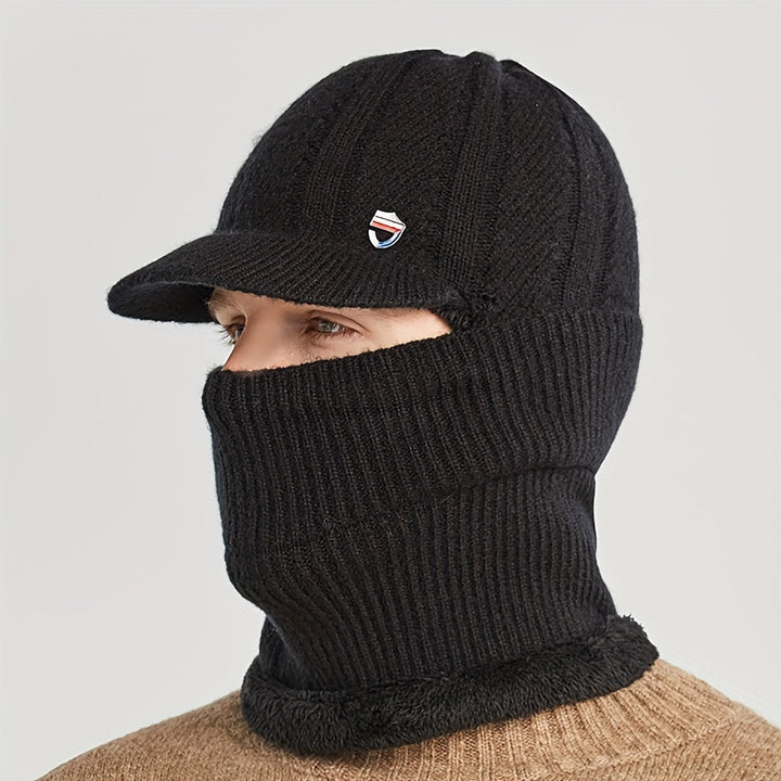 Drune | Casual Winter Vielseitige Strick-Balaclava und Nackenwärmer Set für Unisex