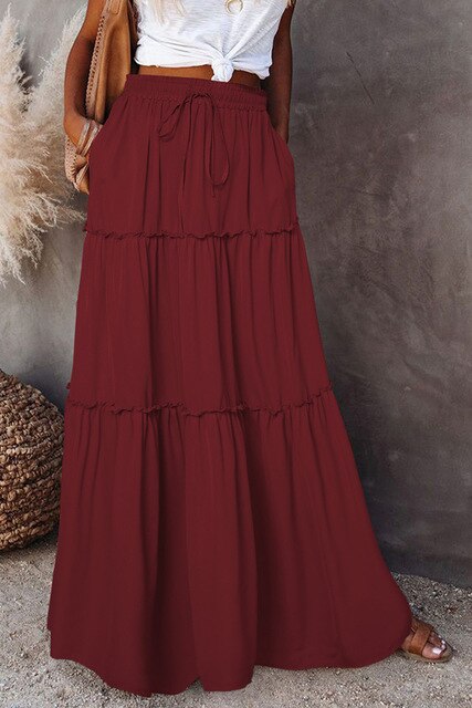 Drune | Hoch-taillierter Rock im Boho-Stil