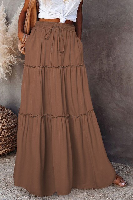 Drune | Hoch-taillierter Rock im Boho-Stil