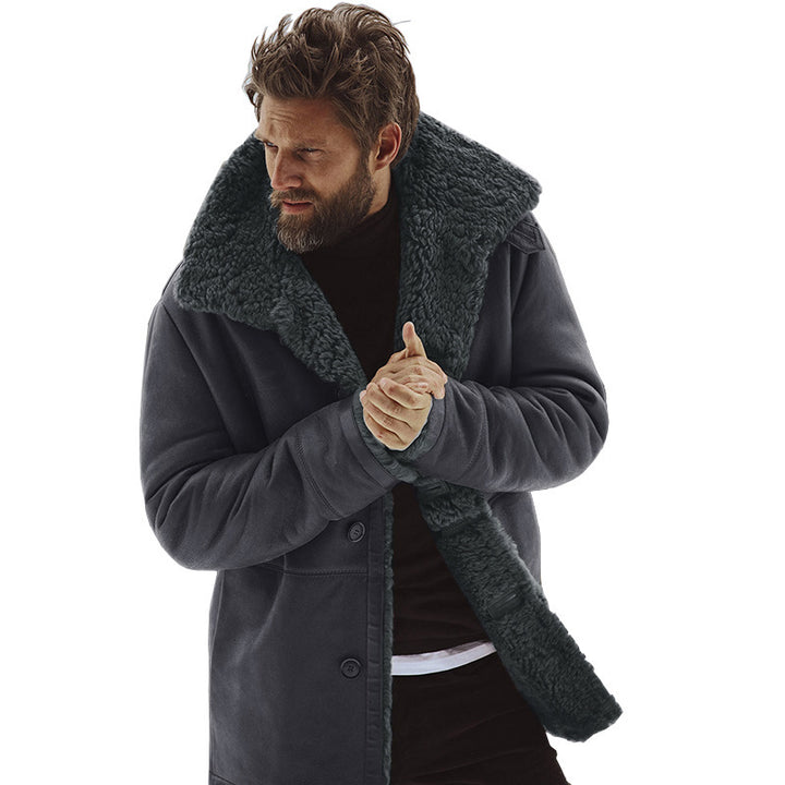 Herren kuscheliger Oversize-Mantel Drune
