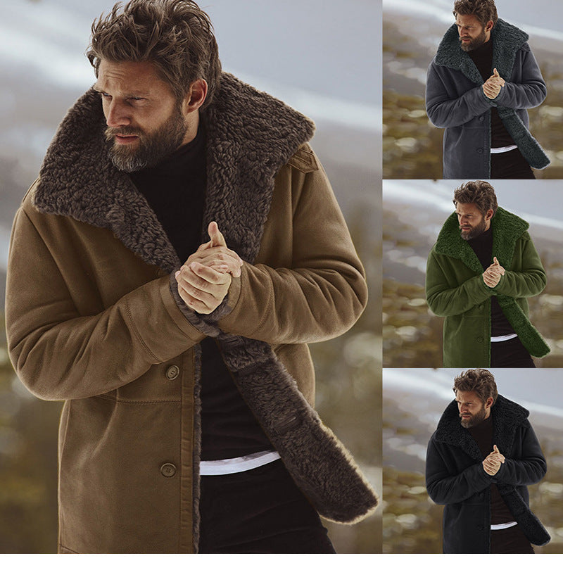 Herren kuscheliger Oversize-Mantel Drune