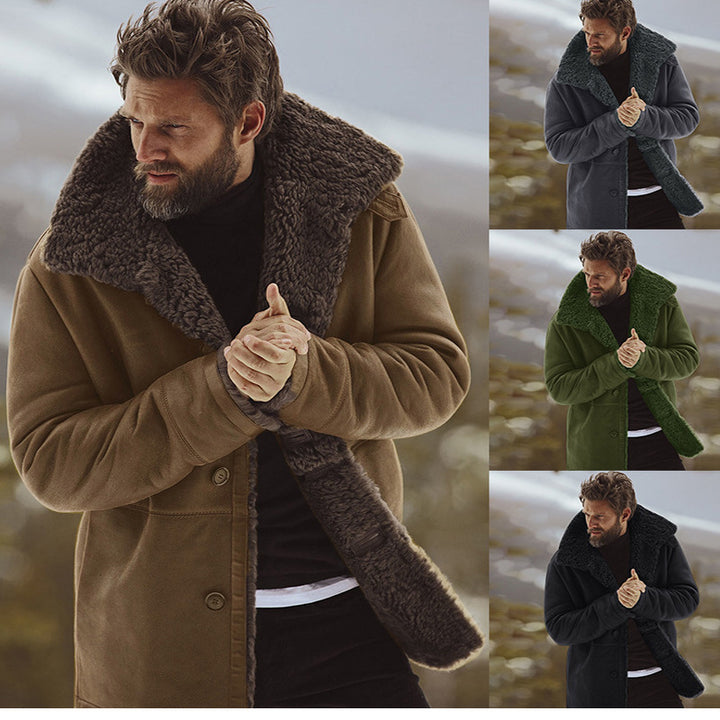 Herren kuscheliger Oversize-Mantel Drune
