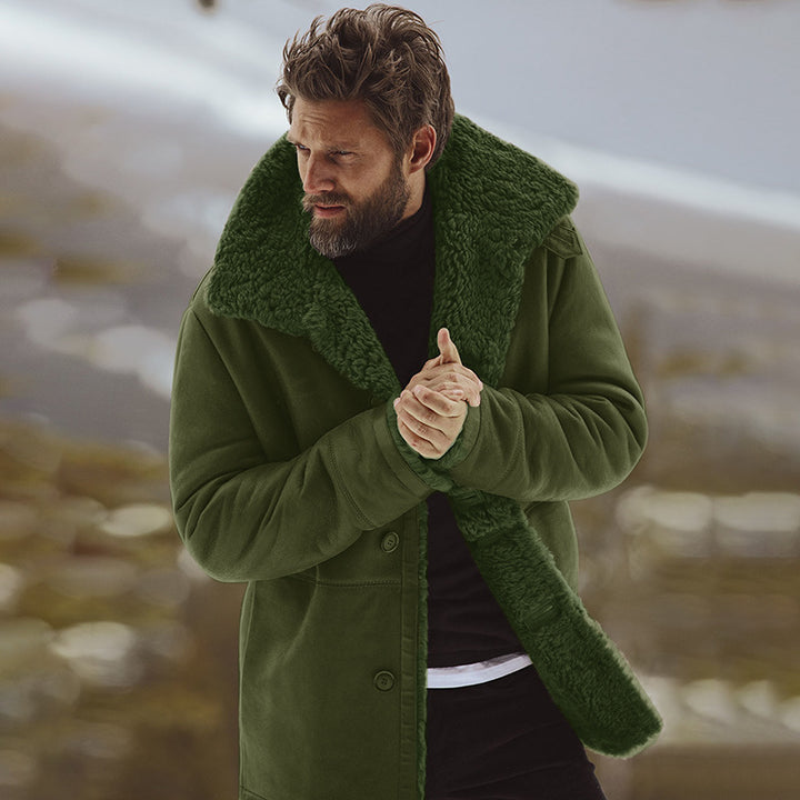 Herren kuscheliger Oversize-Mantel Drune