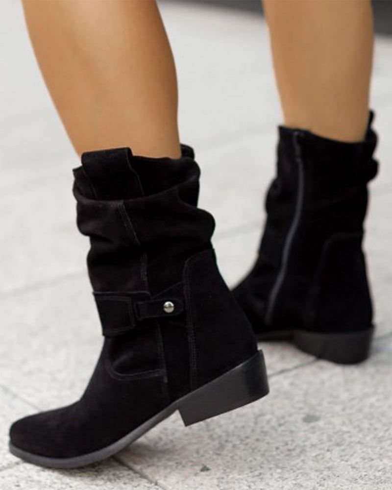 Drune | Modische Stiefel mit Flachen Absätzen