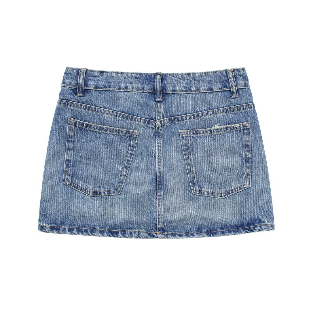 Drune | Sommer Frauen Niedrige Taille Alles Passend Jeans Mini Rock