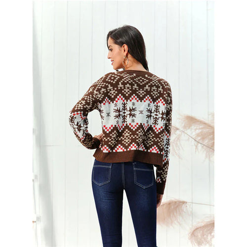 Drune | Sweater Wollmischung Relaxed Fit Gemustertes Design Rippkante