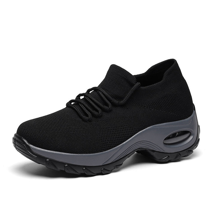 Damen nan gestrickter Sockensneaker mit Luftkissenlaufsohle und elastischem Strickobermaterial Drune