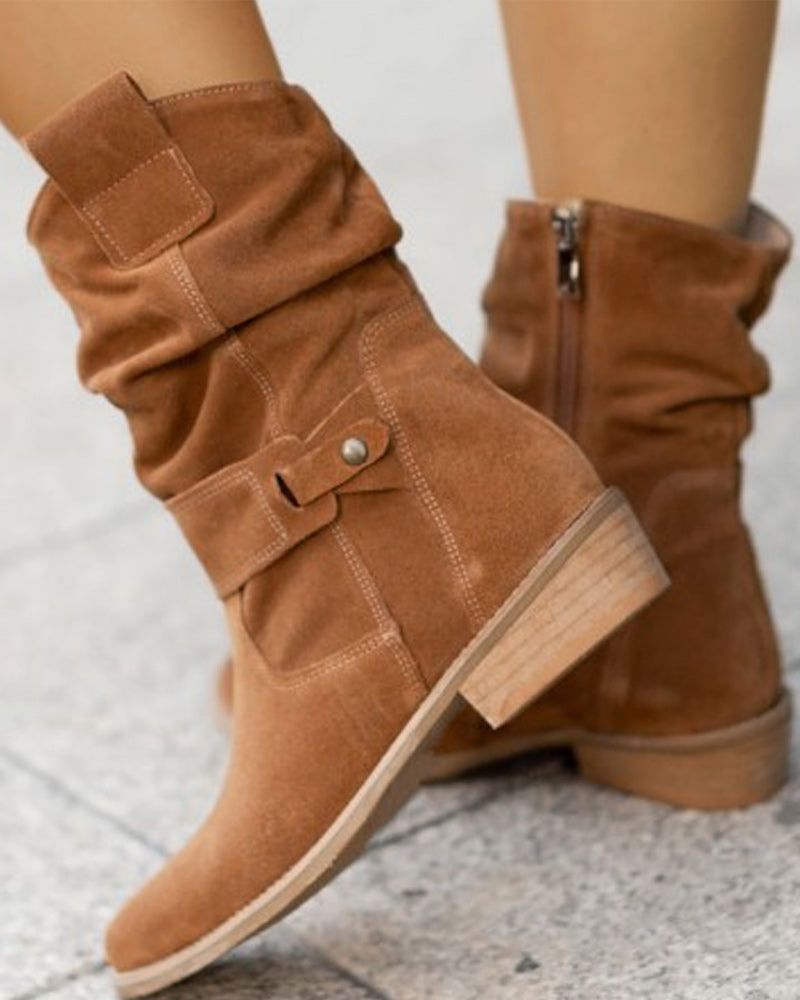 Drune | Trendige Stiefel mit Niedrigen Absätzen