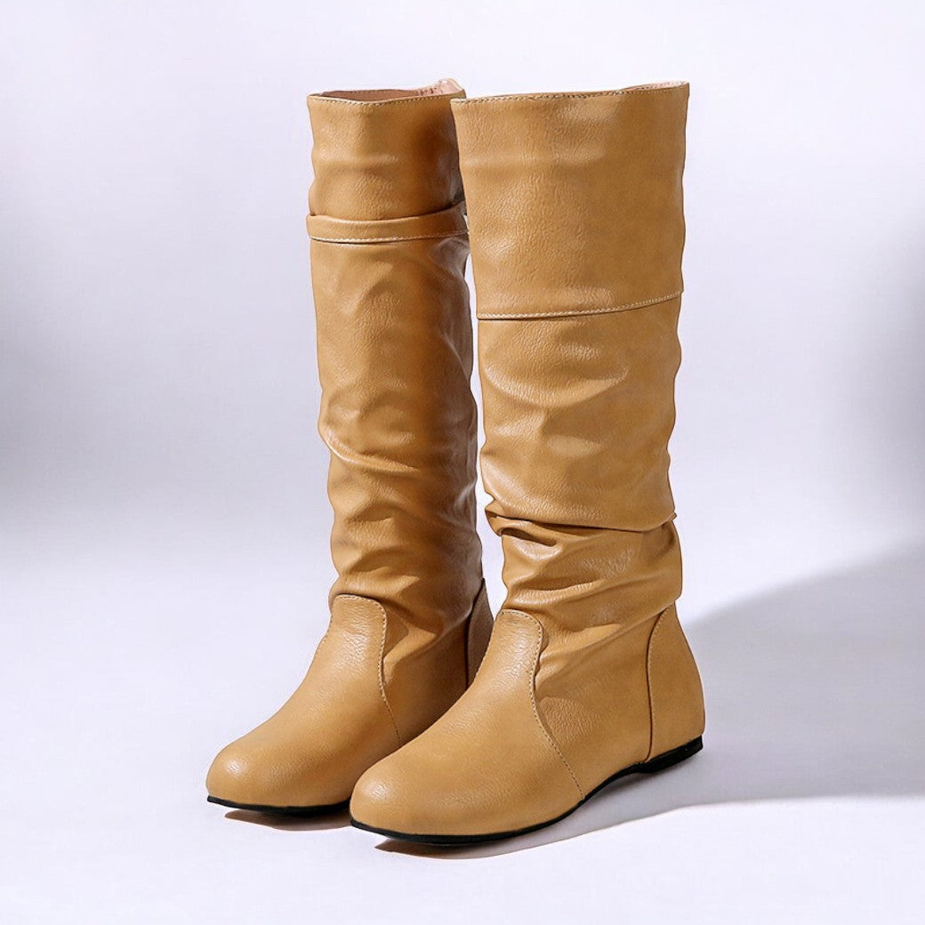 Drune | Damenstiefel Mit Flachem Absatz