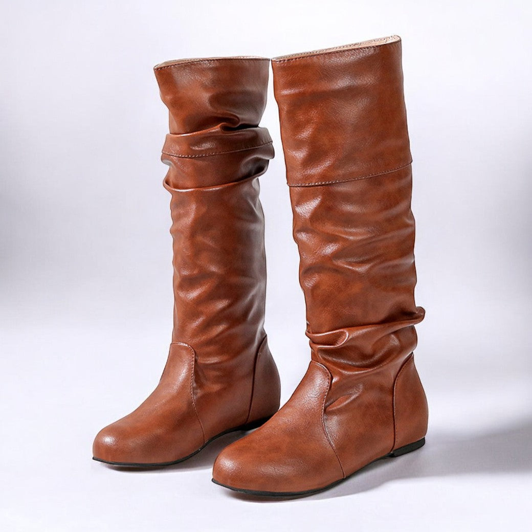 Drune | Damenstiefel Mit Flachem Absatz