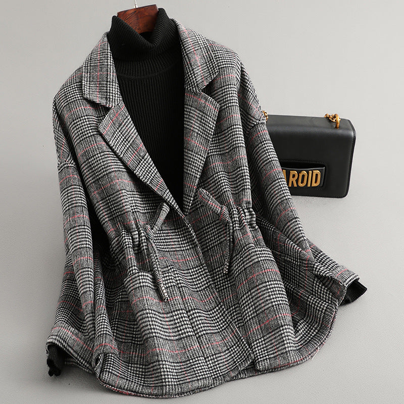 Drune | Grauer Strickcardigan zum Binden für einen eleganten Stil