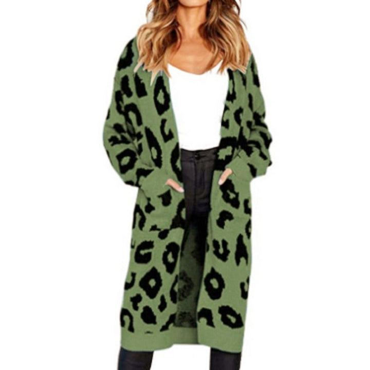 Damen Grobstrick-Cardigan mit Animal-Print und praktischen Taschen Drune