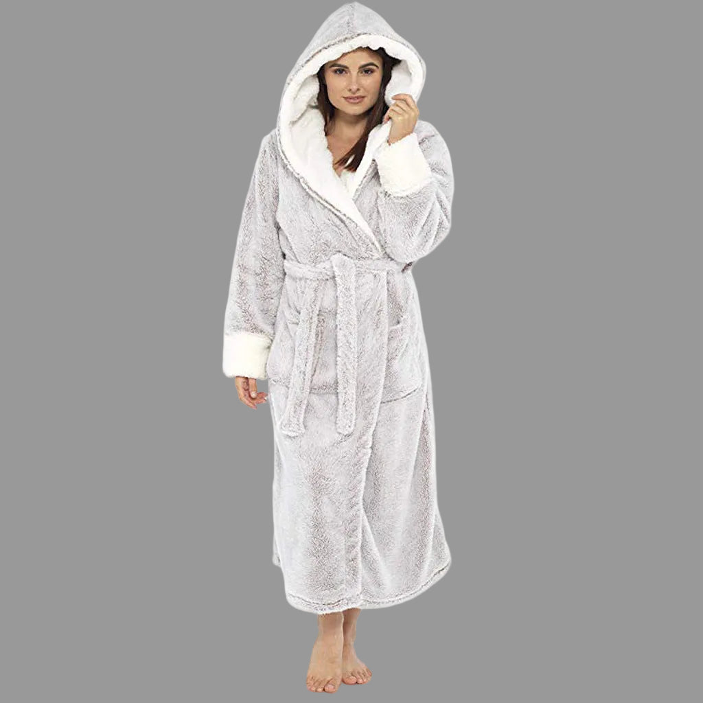 Drune | Luxus Bademantel - Damen - Weiche Kapuze und Praktische Details
