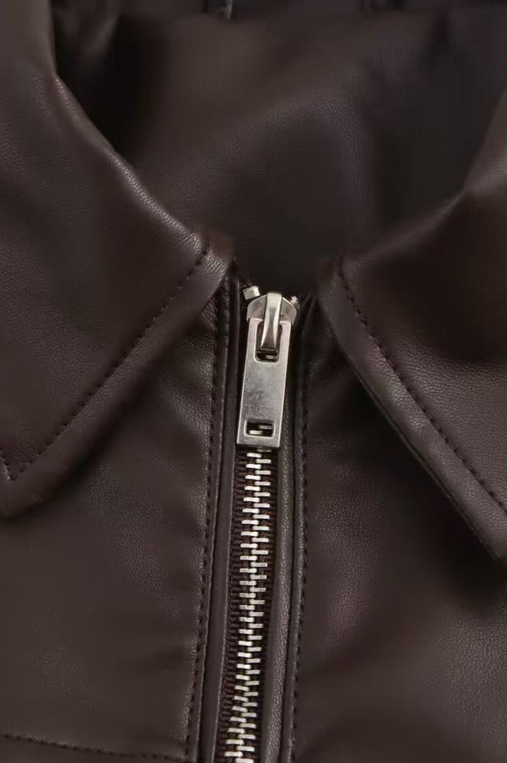 Drune | Leder Freizeit Reversjacke