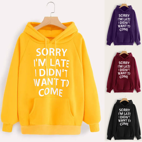 Damen Kapuzenpullover mit witzigem Spruchdesign Drune