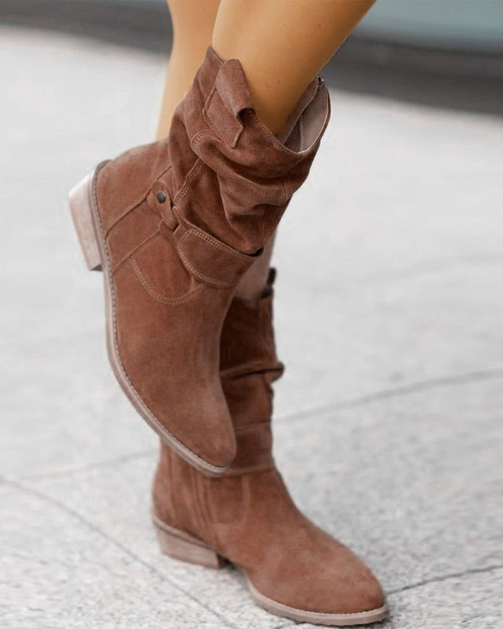 Drune | Modische Stiefel mit Flachen Absätzen