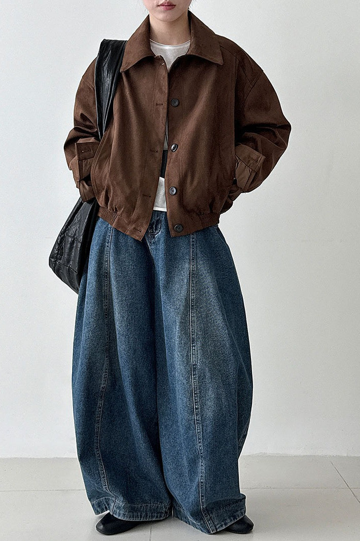 Drune | Wildleder Reverskragenjacke