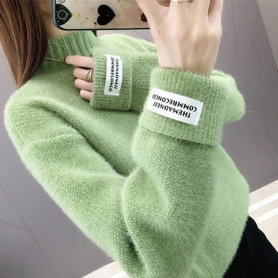 Damen modischer Pullover mit hohem Kragen und strukturiertem Design Drune