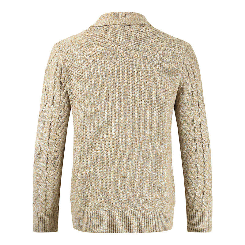 Herren nan Strickcardigan mit Zopfmuster und Schalkragen Drune