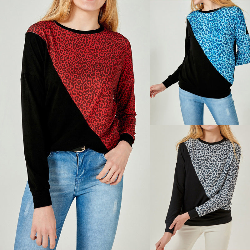 Damen modischer Sweatshirt mit Tiermuster Drune