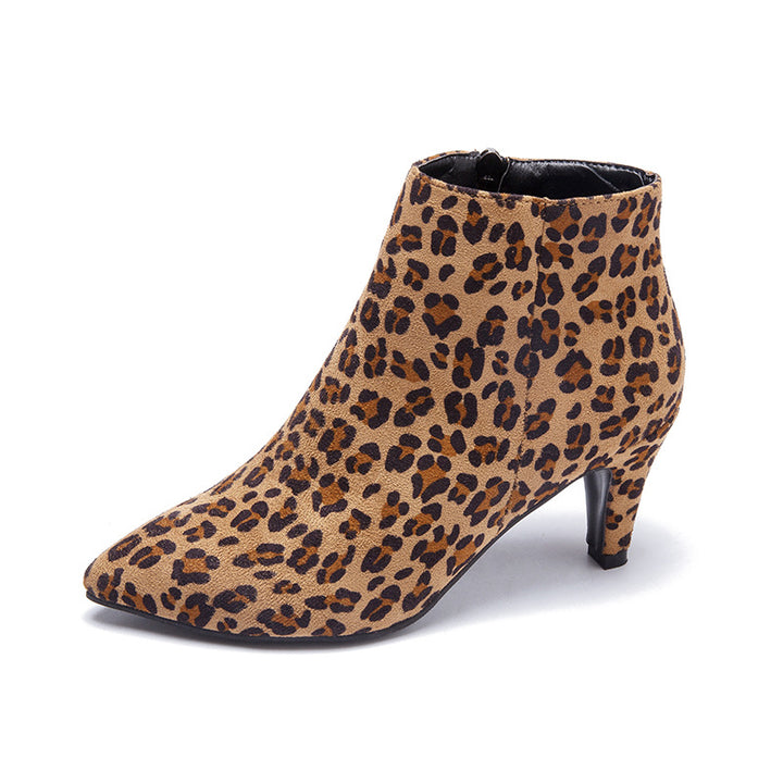 Damen nan spitze Knöchelstiefelette in Wildlederoptik mit schmalem Stilettoabsatz und seitlichem Reißverschluss Drune