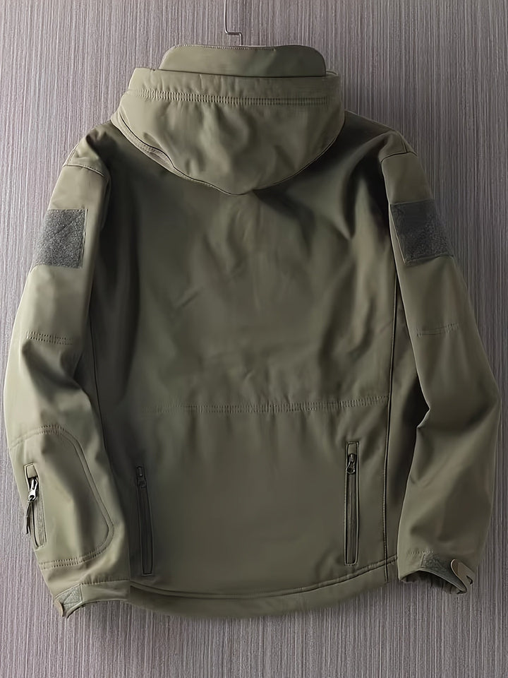 Drune | Softshell Jacke - Winddichte Tactical Outdoor Jacke mit Kapuze & Reißverschlusstaschen
