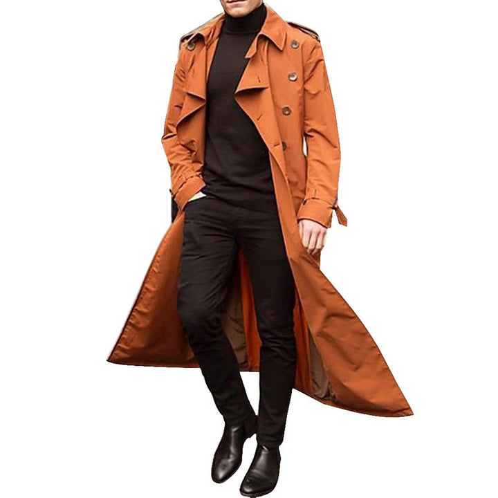 Herren Trenchcoat mit doppelter Knopfleiste und urbanem Design Drune