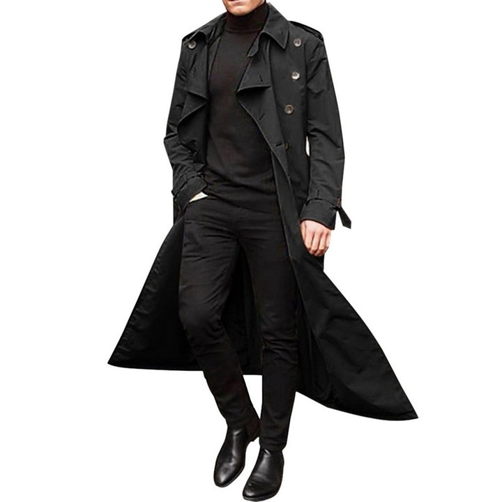 Herren Trenchcoat mit doppelter Knopfleiste und urbanem Design Drune