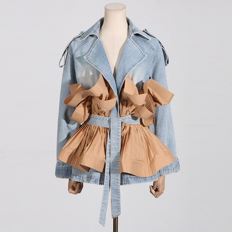 Drune | Trenchjacke - Statement Schleifendetail - Baumwollmischung - Modebewusste Oberbekleidung
