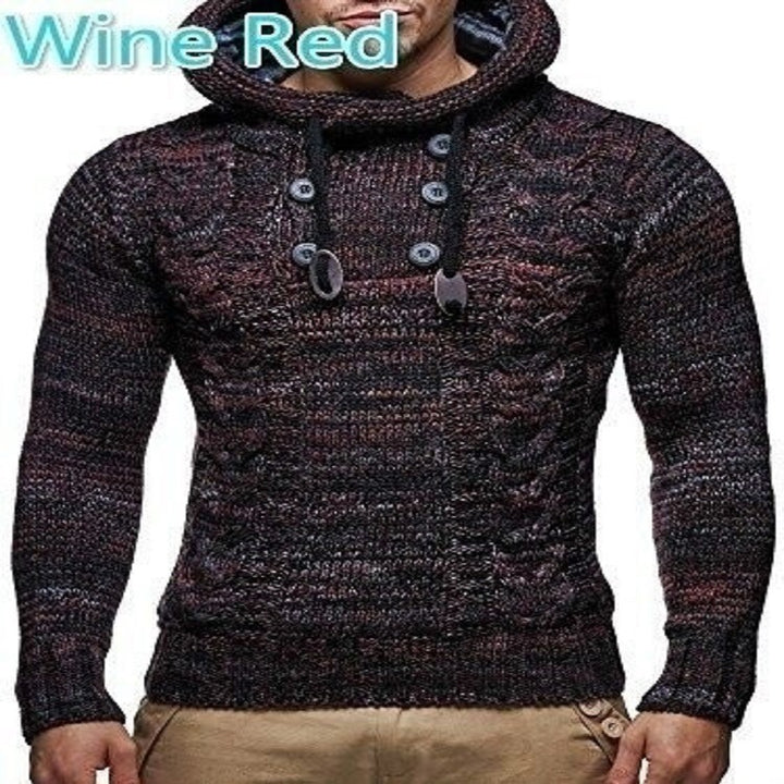 Herren Strickpullover mit hochschließendem Kragen und markantem Zopfmuster Drune