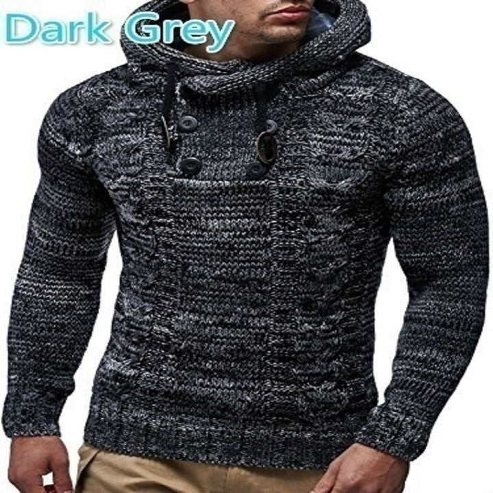 Herren Strickpullover mit hochschließendem Kragen und markantem Zopfmuster Drune