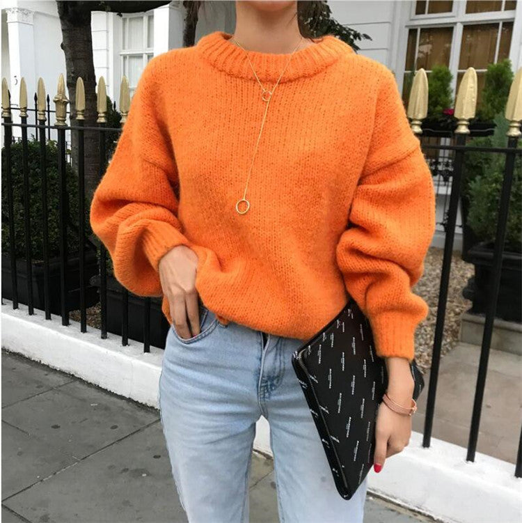 Damen Kuscheliger Oversized Pullover aus sanfter Strickqualität Drune