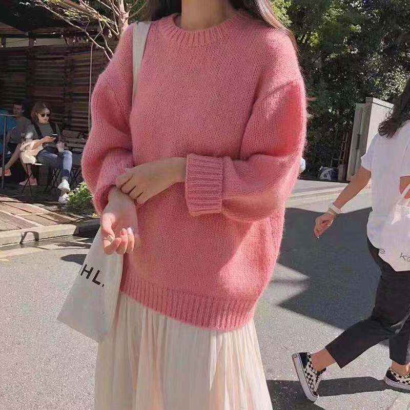 Damen Kuscheliger Oversized Pullover aus sanfter Strickqualität Drune