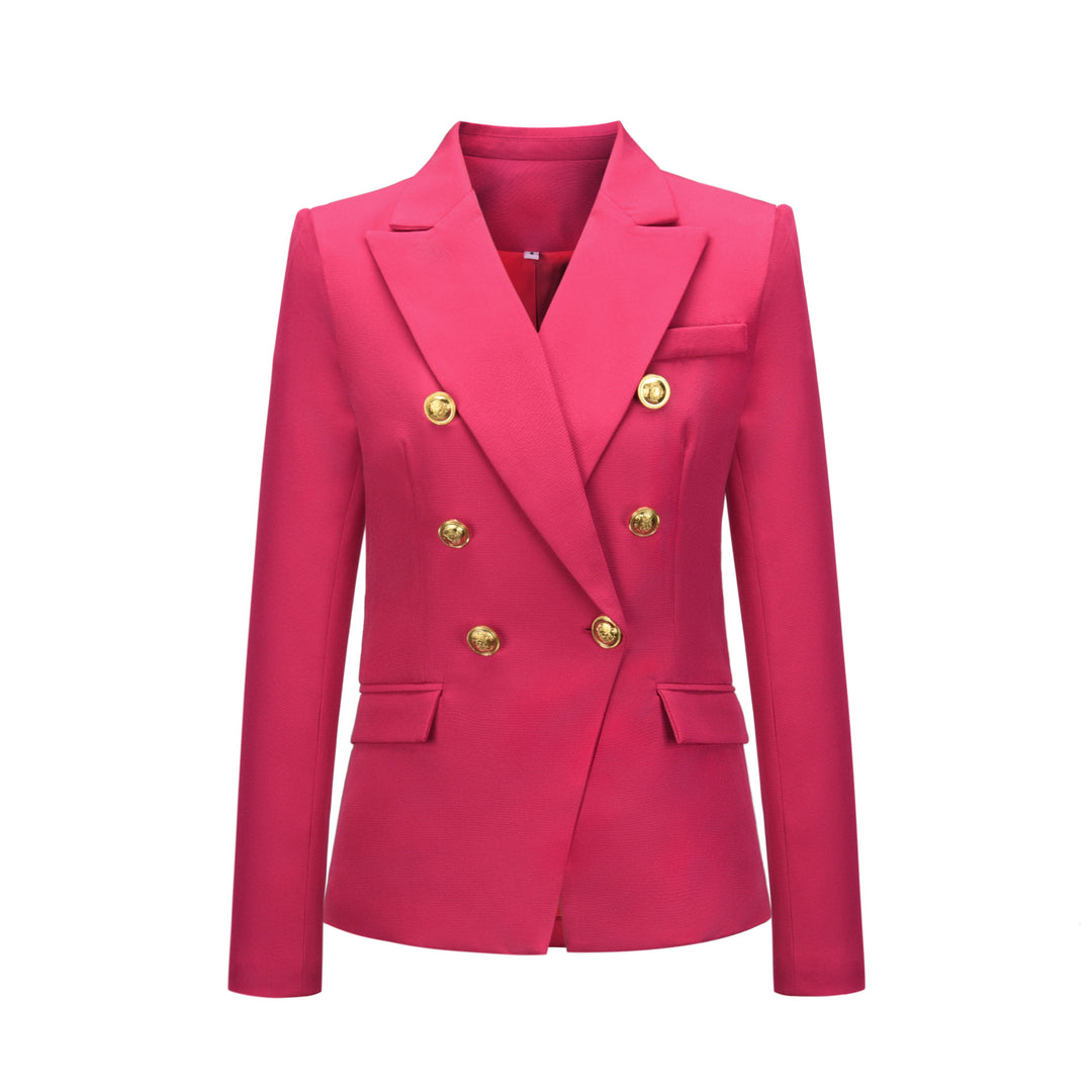 Damen Blazer im doppelten Knopfdesign mit goldenen Akzenten Drune