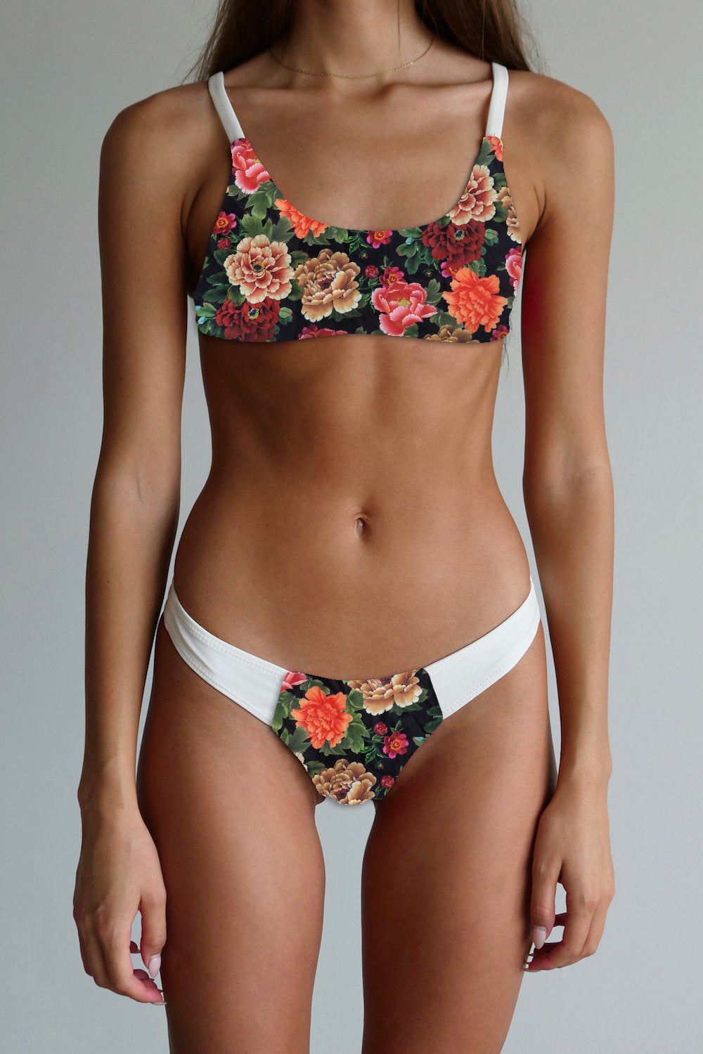 Damen Floral Design Bikini Drune