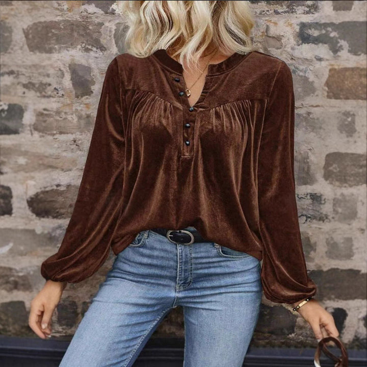 Drune | Damen Samtbluse
