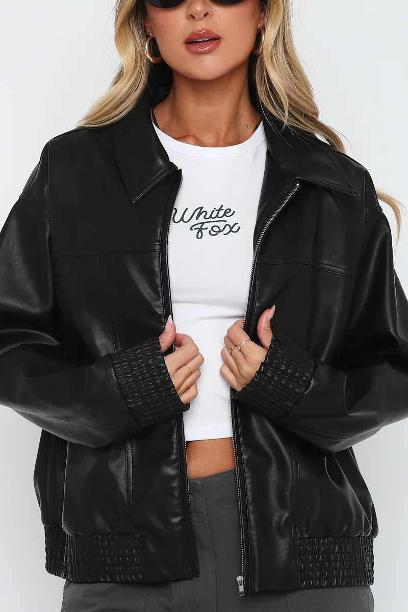 Drune | Leder Baseballjacke