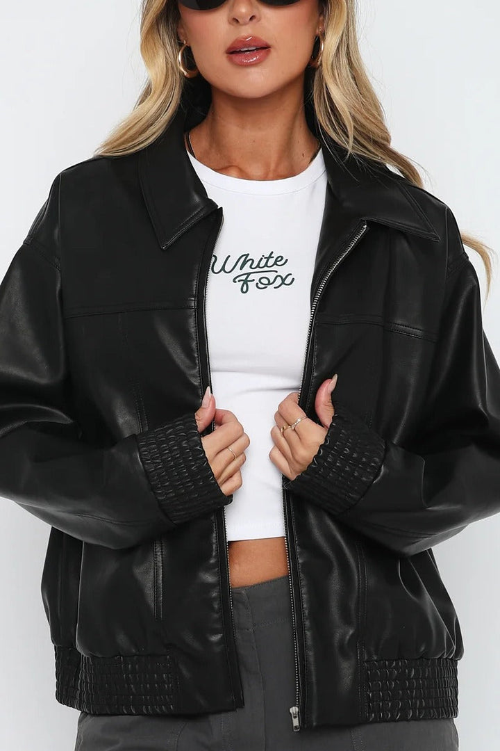 Drune | Leder Baseballjacke