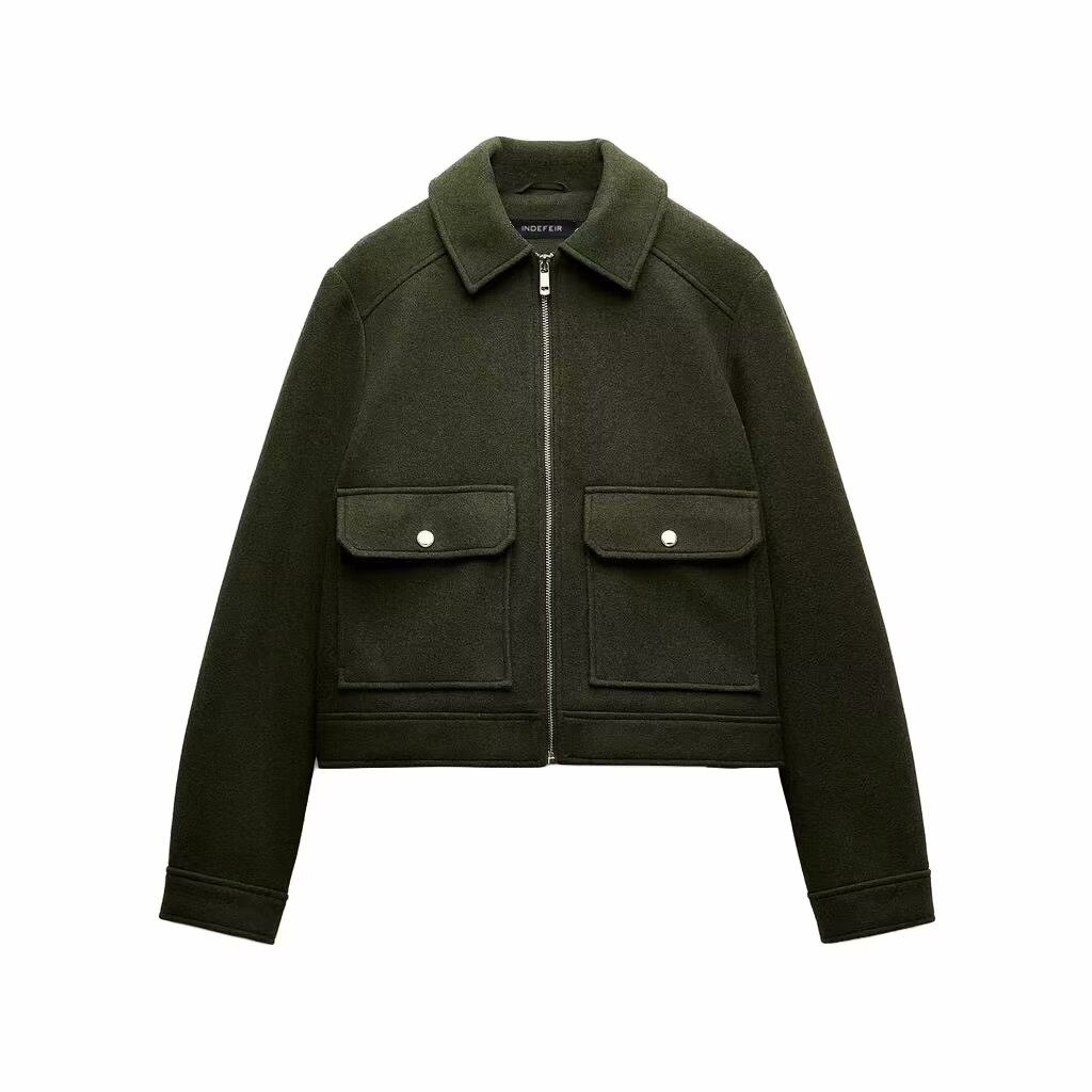 Drune | Utility Jacke - Moderner Minimalistischer Stil - Wollmischung - Übergangsoberbekleidung