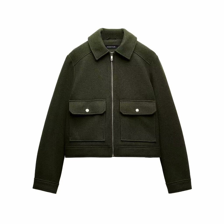 Drune | Utility Jacke - Moderner Minimalistischer Stil - Wollmischung - Übergangsoberbekleidung
