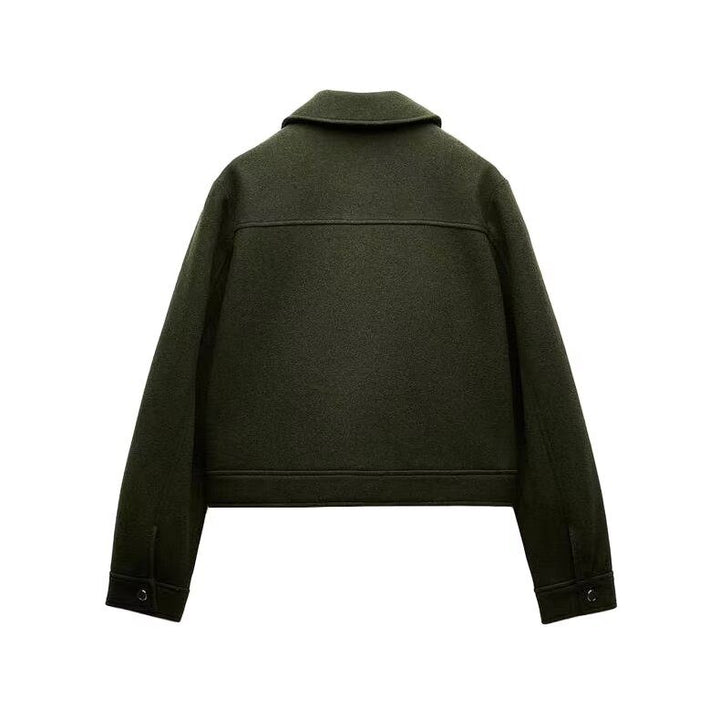 Drune | Utility Jacke - Moderner Minimalistischer Stil - Wollmischung - Übergangsoberbekleidung