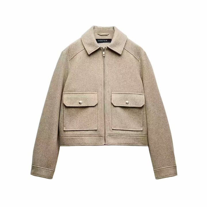 Drune | Utility Jacke - Moderner Minimalistischer Stil - Wollmischung - Übergangsoberbekleidung