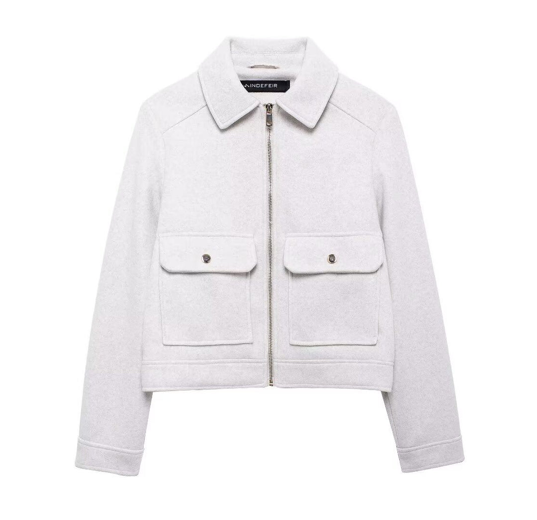 Drune | Utility Jacke - Moderner Minimalistischer Stil - Wollmischung - Übergangsoberbekleidung